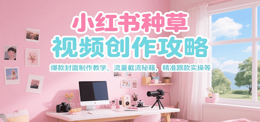 小红书种草视频创作指南,爆款封面制作教学,流量截流与精准跟款实操演示