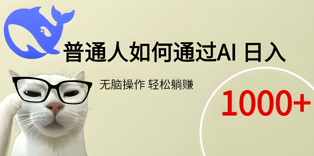 普通人如何通过AI 每日轻松躺赚1000+