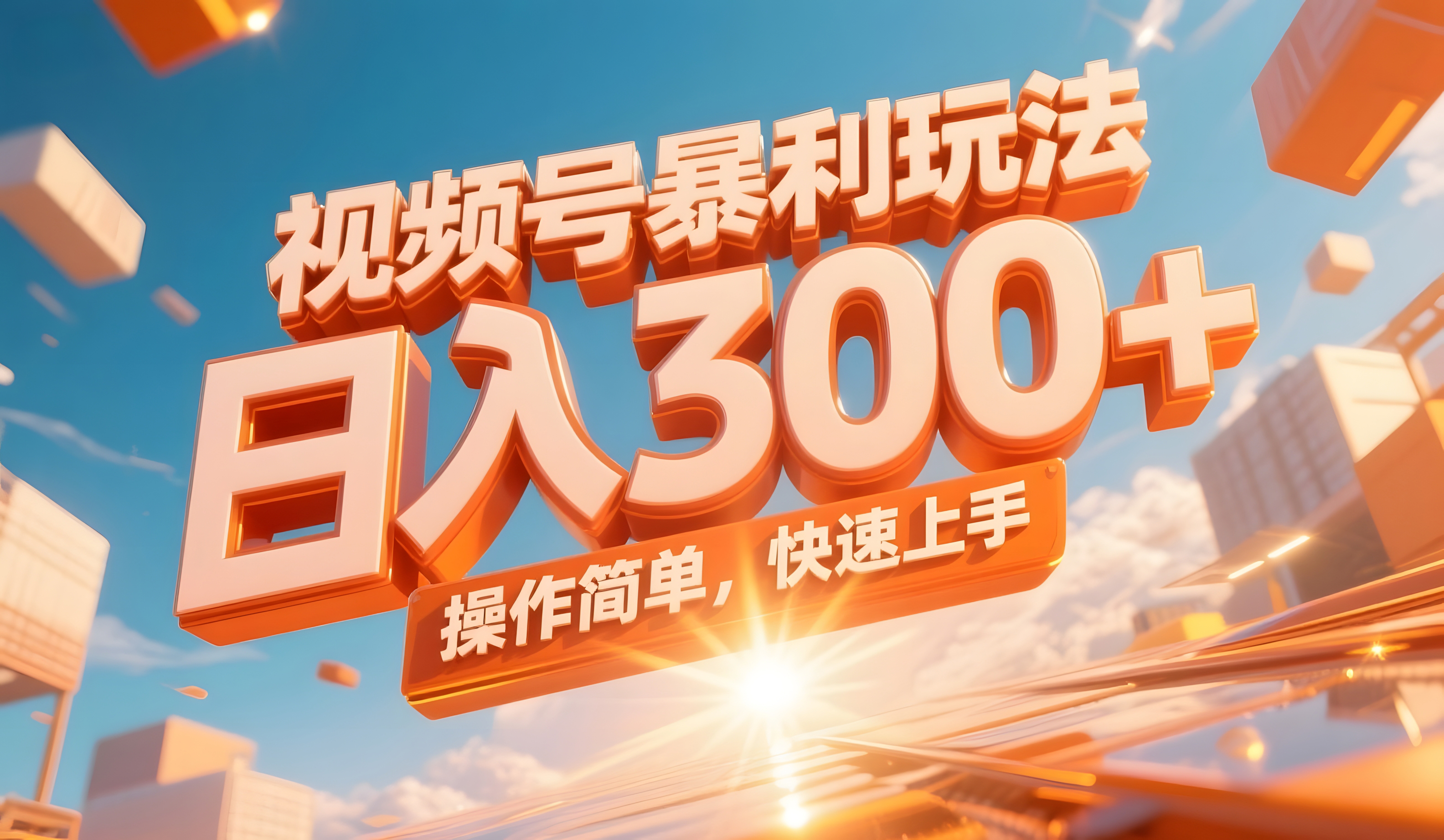 视频号暴利玩法,日入300+,操作简单,快速上手。