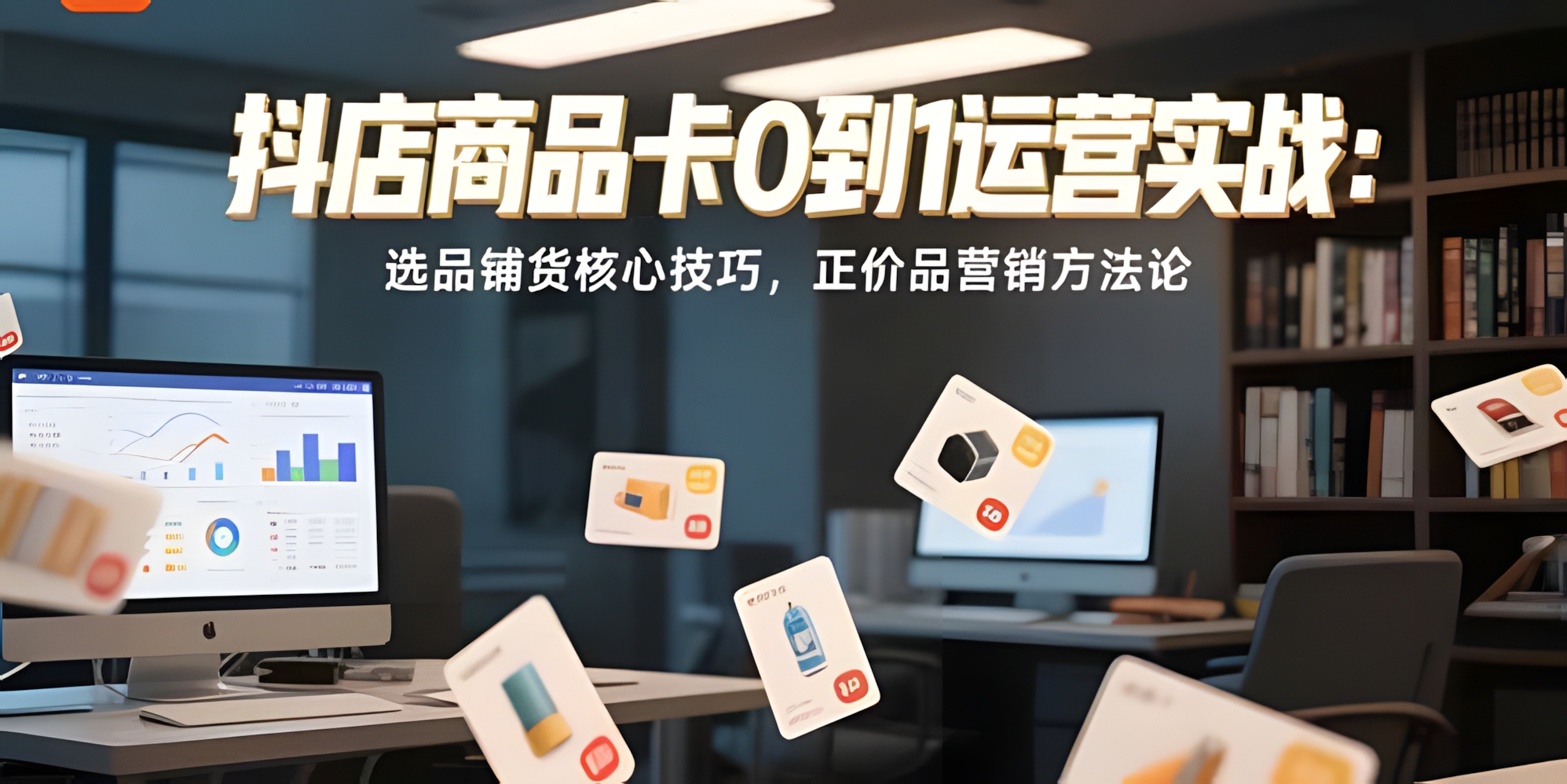 抖店商品卡0到1运营实战:选品铺货核心技巧,正价品营销方法论