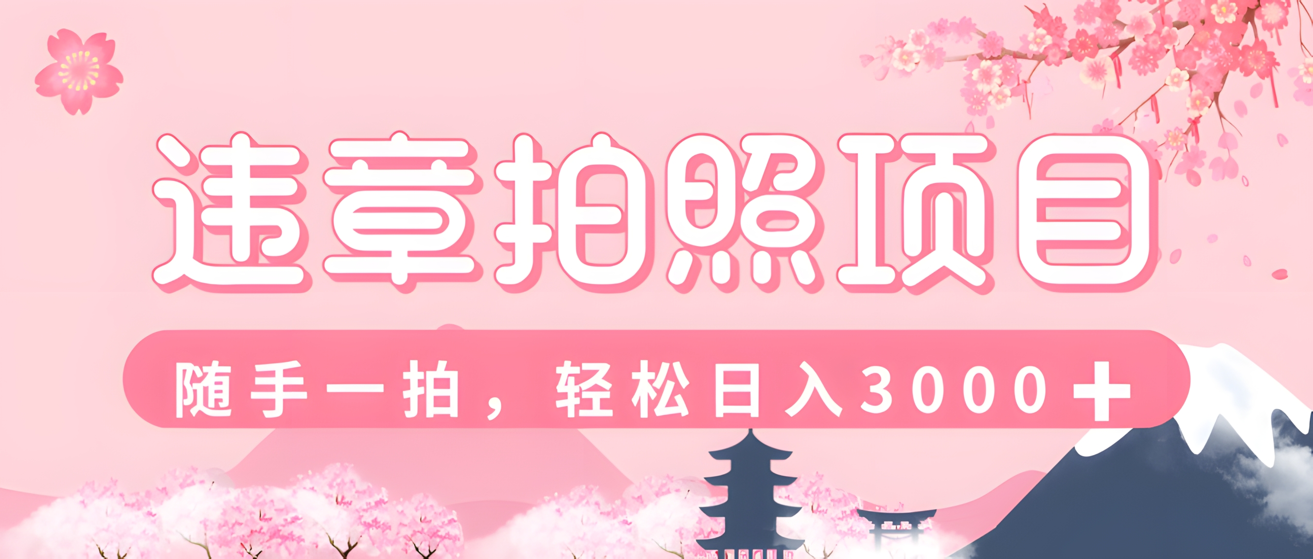 解气又赚钱的项目,最新违章拍照赚钱,随手一拍,轻松收入3000+