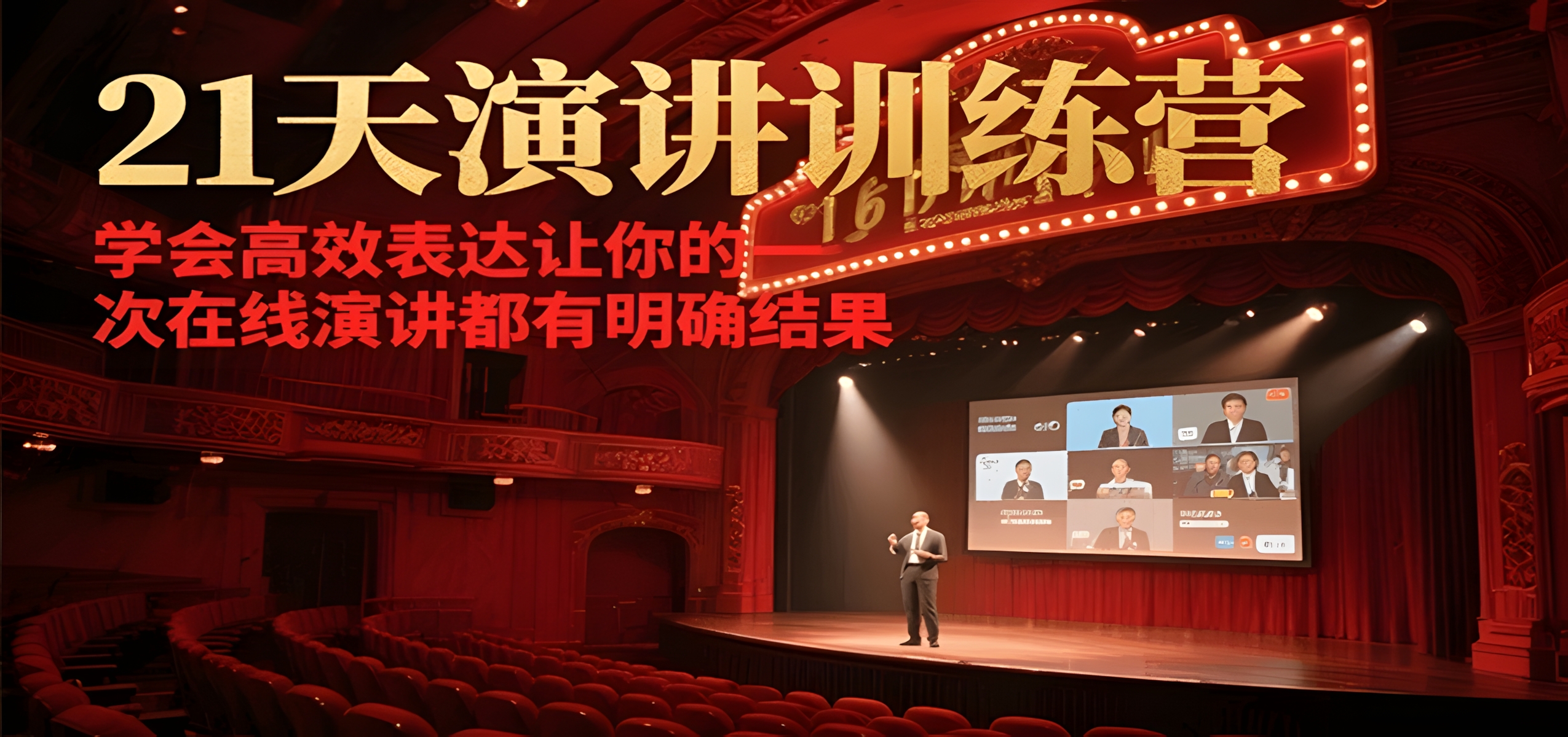 21天在线演讲训练营,学会高效表达让你的每一次演讲都有明确结果