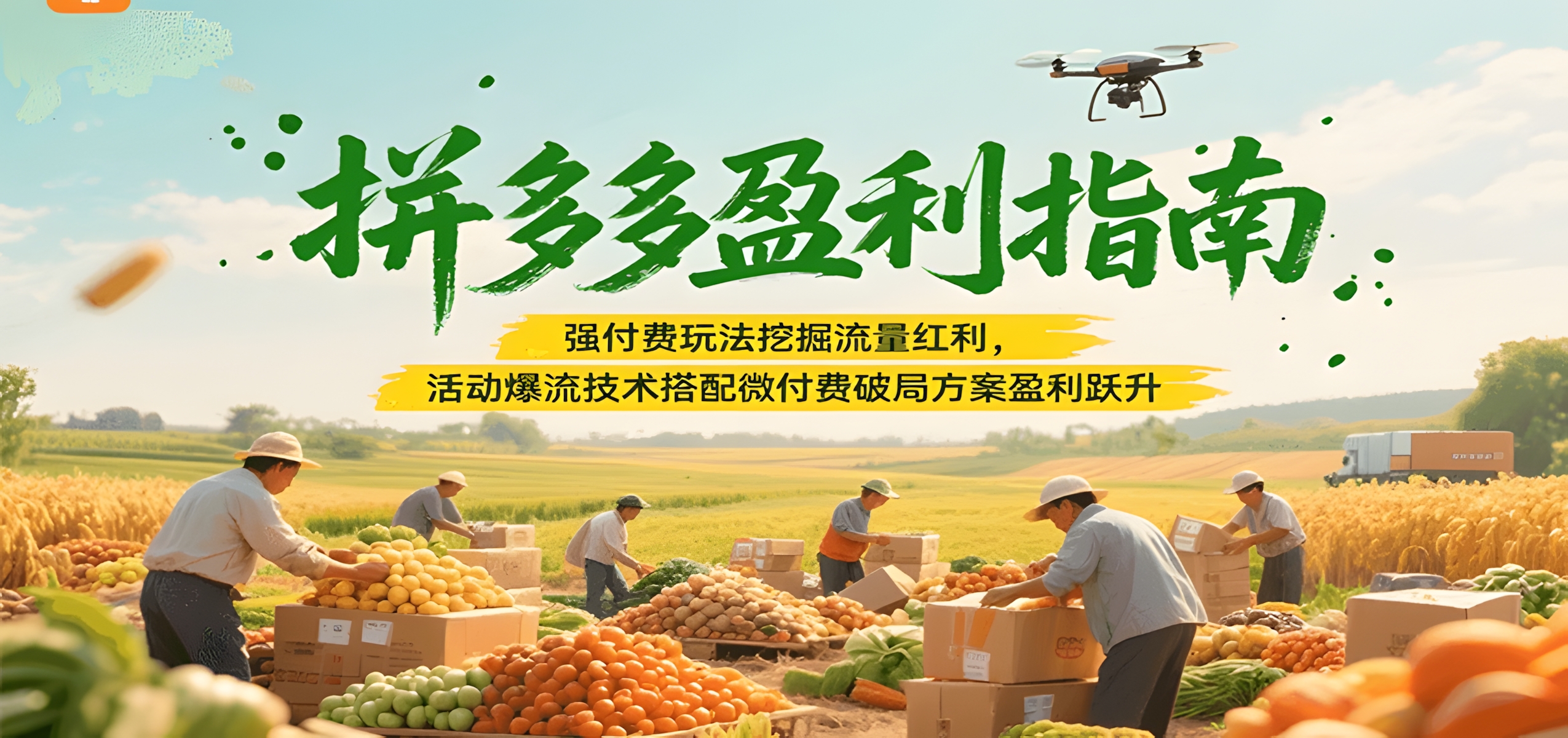 拼多多盈利指南:强付费玩法挖掘流量红利,活动爆流技术搭配微付费方案实现盈利跃升