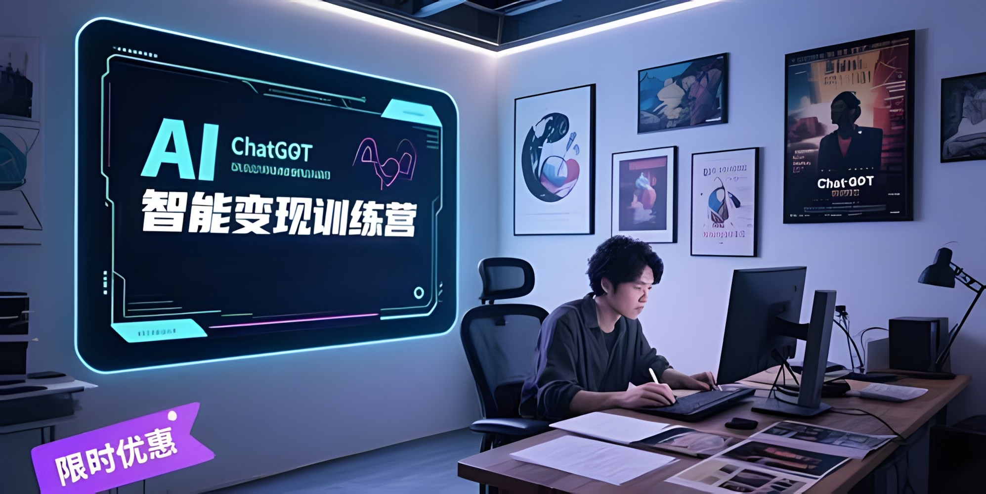 AI智能变现训练营,ChatGPT写作变现,电影解说制作,图文带货方法论