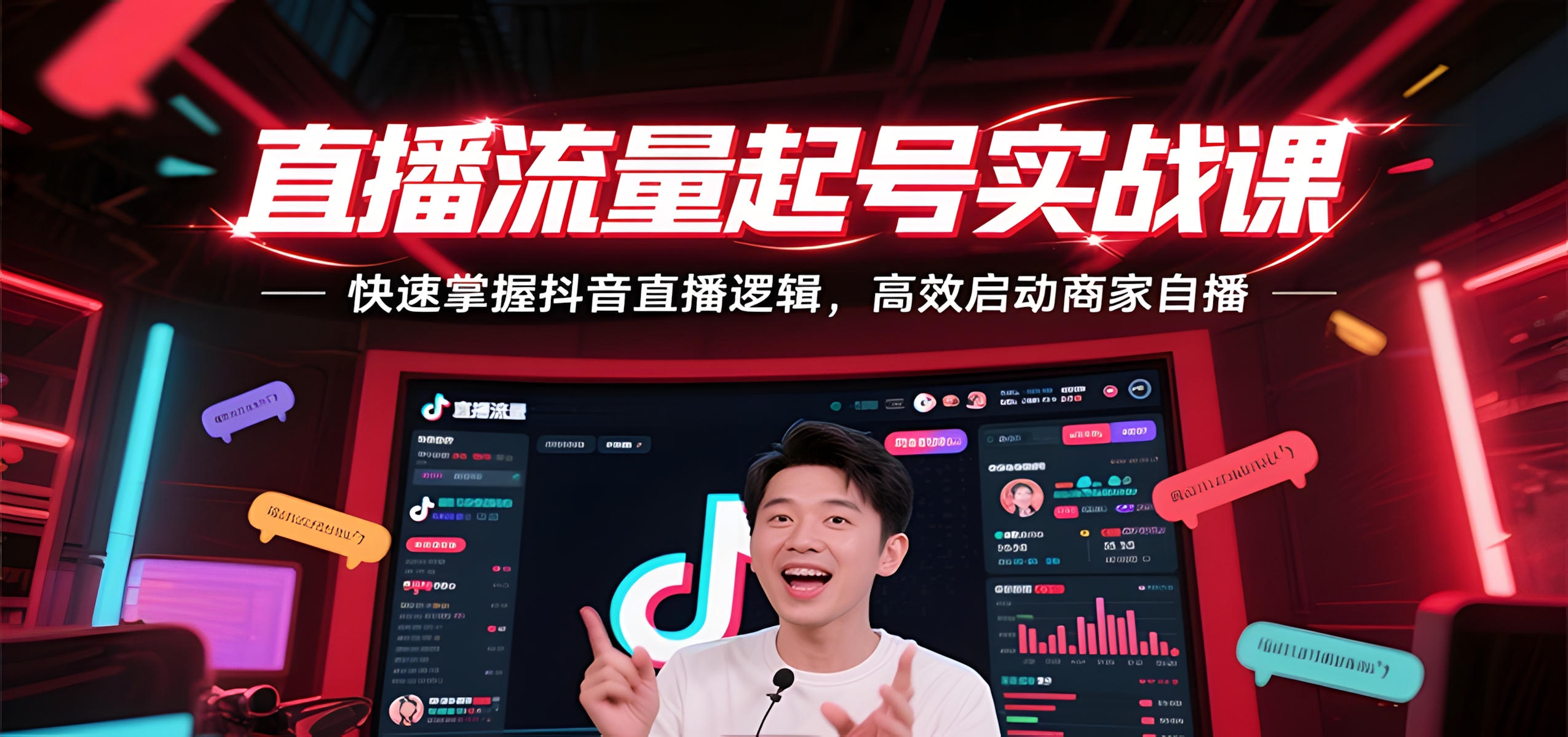 直播流量起号实战课,快速掌握抖音直播逻辑,高效启动商家自播