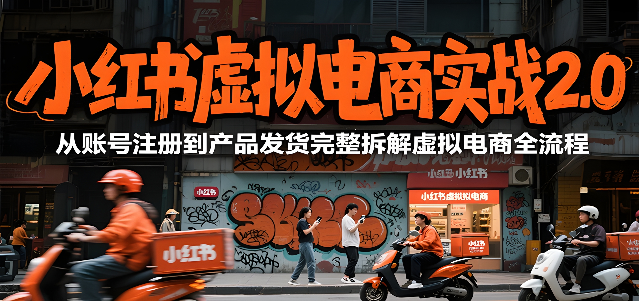 小红书虚拟电商实战2.0,从账号注册到产品发货完整拆解虚拟电商全流程