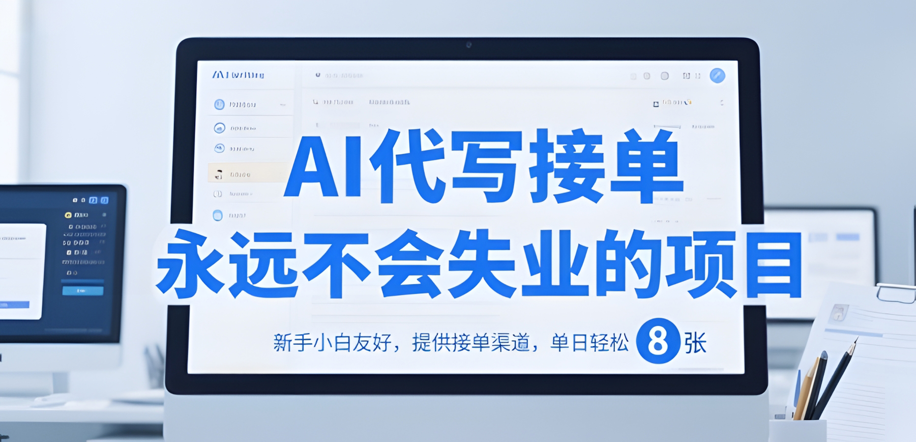 AI代写接单,永远不会失业的项目,新手小白友好,提供接单渠道,单日轻松 8张【揭秘】