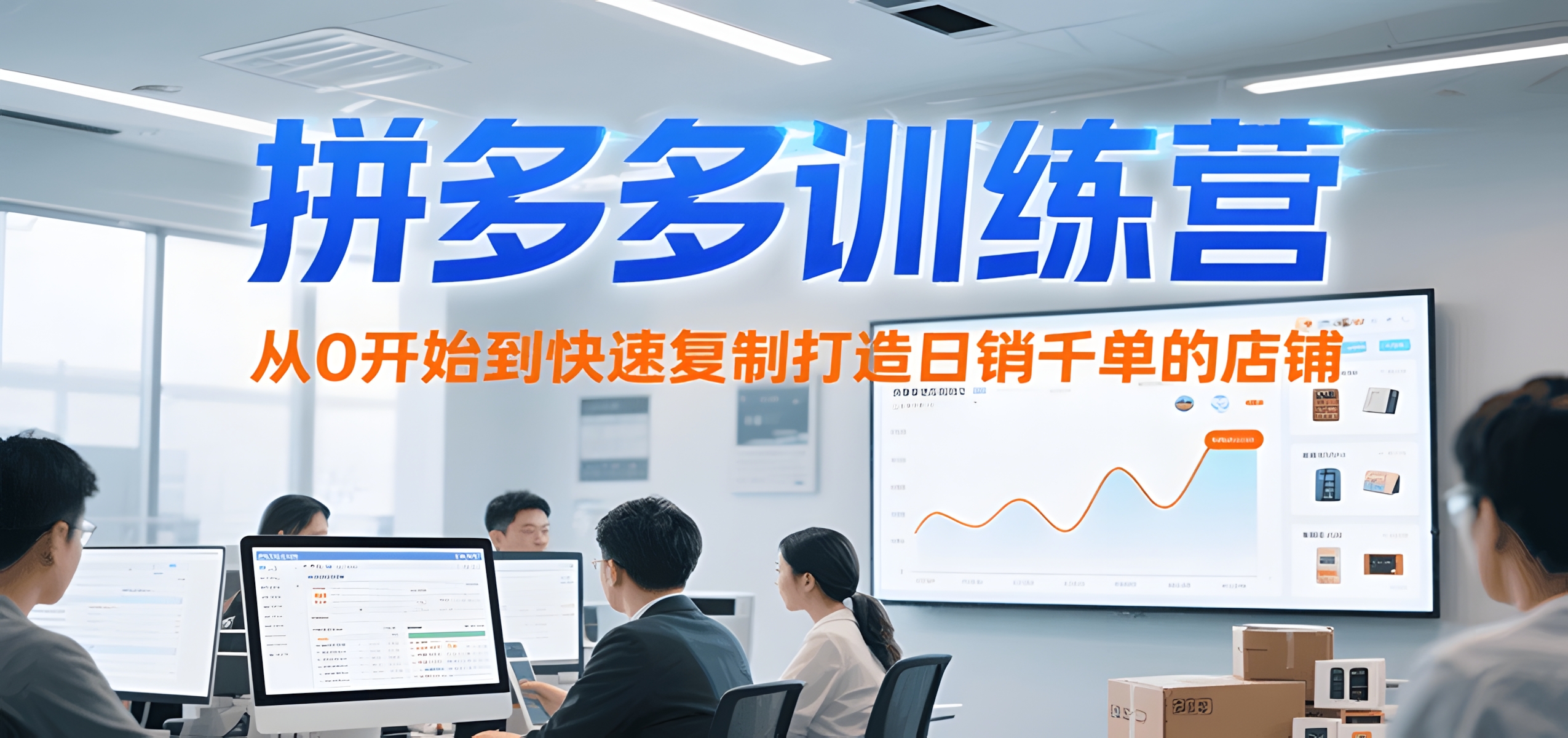 拼多多训练营,从0开始到快速复制打造日销千单的店铺