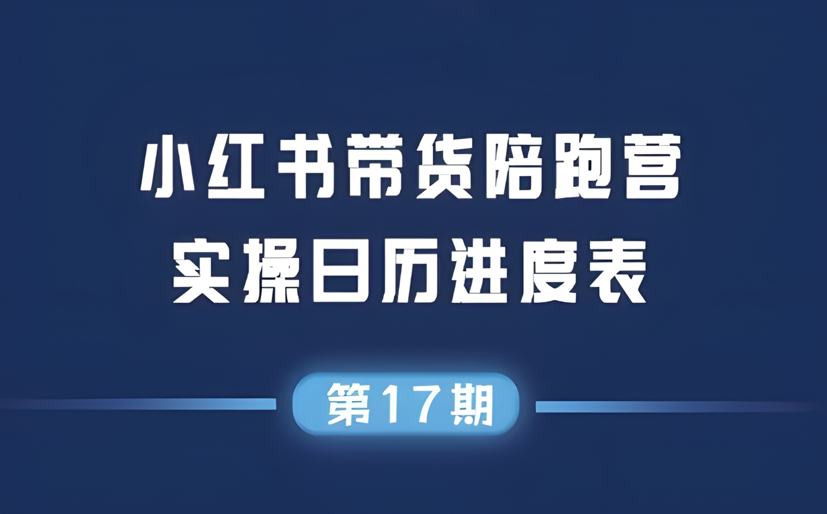小红书第17期带货陪跑营,不囤货,无不直播,无不投流,通过选品+笔记内容+测品+笔记铺量+矩阵运营打爆款