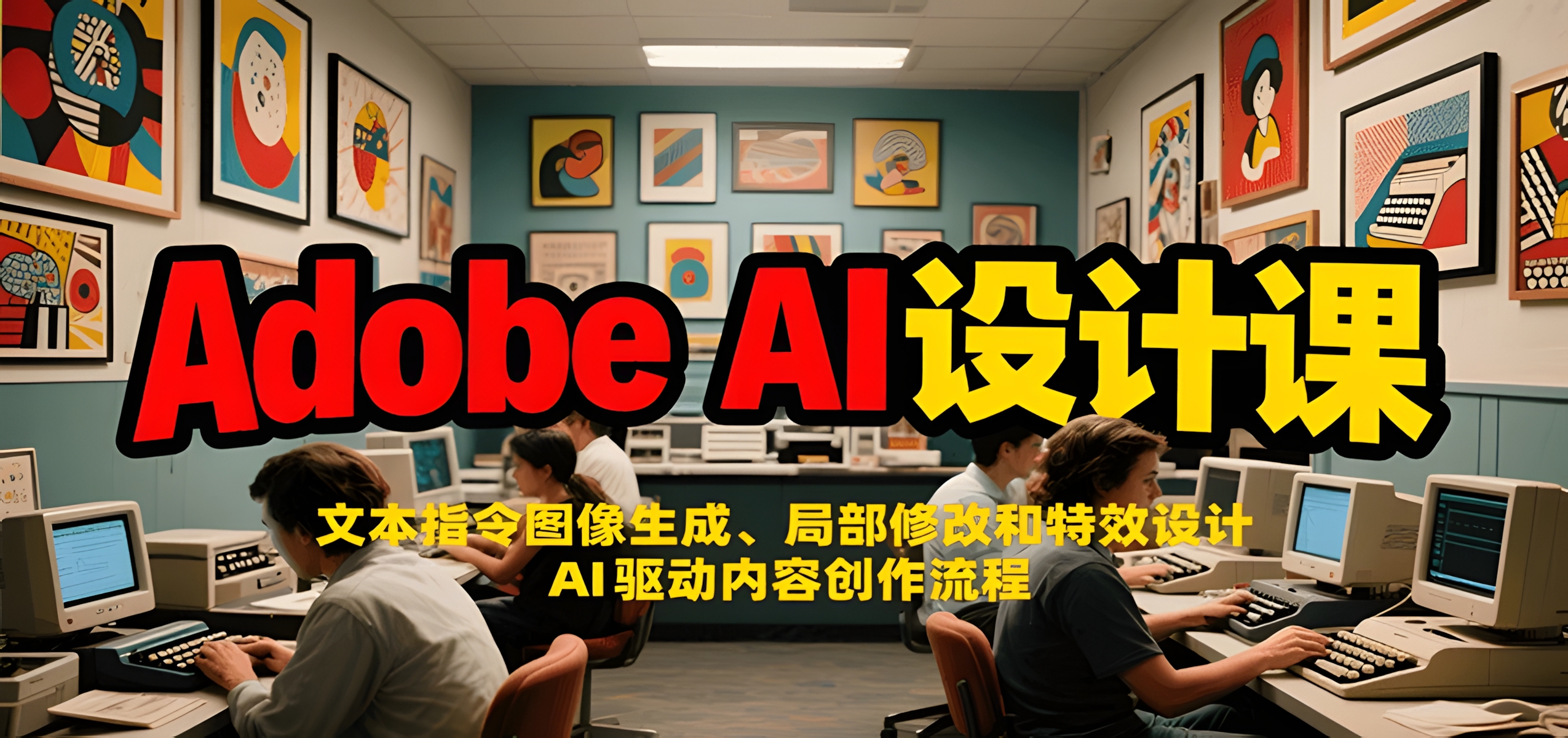 Adobe AI设计课:文本指令图像生成、局部修改和特效设计,AI驱动内容创作流程