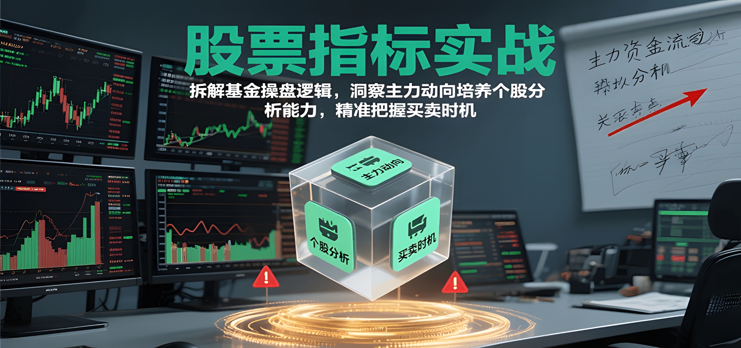 股票指标实战,拆解基金操盘逻辑,洞察主力动向培养个股分析能力,精准把握买卖时机
