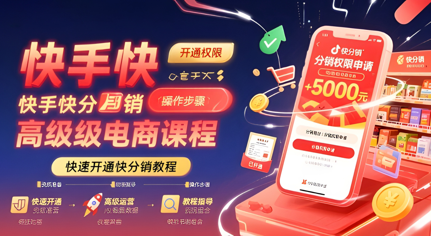 快手快分销高级电商课程,快速开通快分销教程
