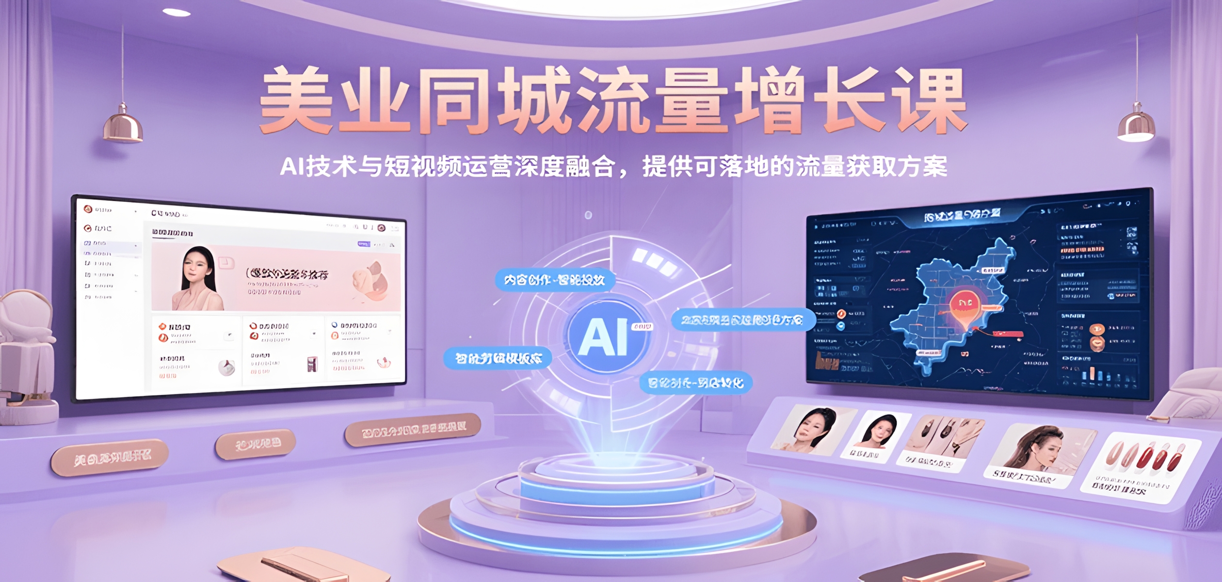 美业同城流量增长课,AI技术与短视频运营深度融合,提供可落地的流量获取方案