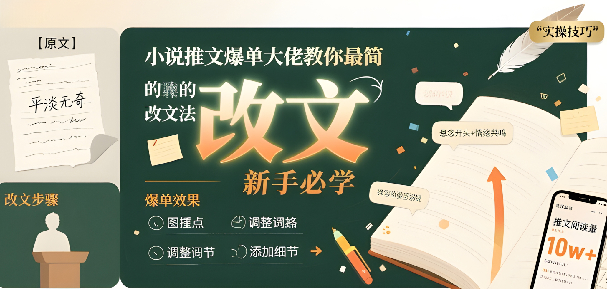 小说推文爆单大佬教你最简单的改文方法实操课
