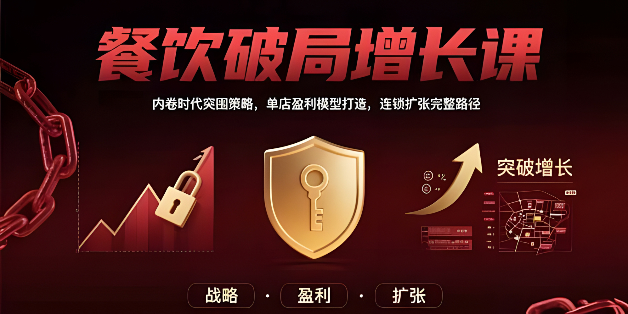 餐饮破局增长课:内卷时代突围策略,单店盈利模型打造,连锁扩张完整路径