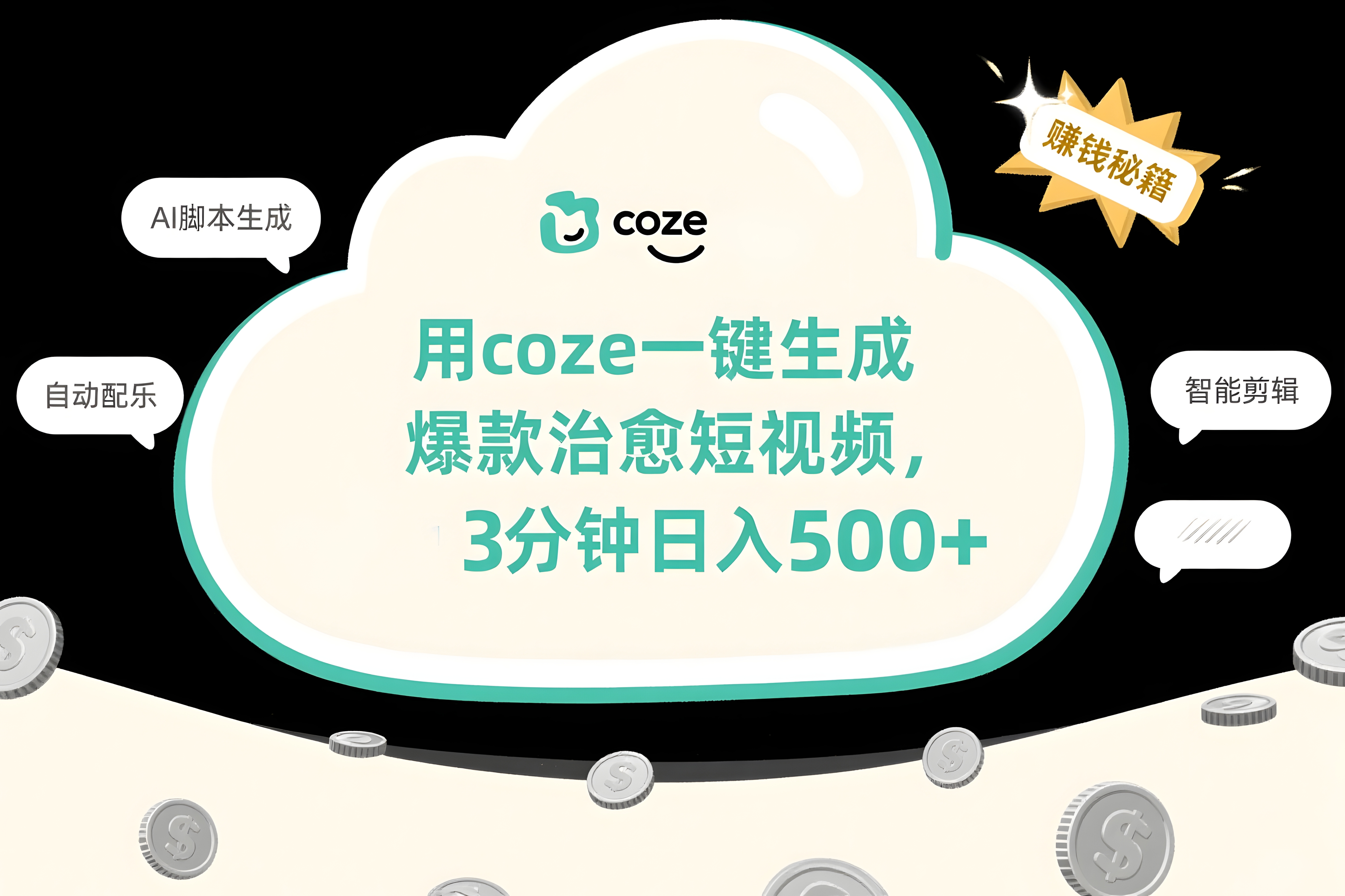 用Coze一键生成爆款治愈短视频,3分钟日入500+