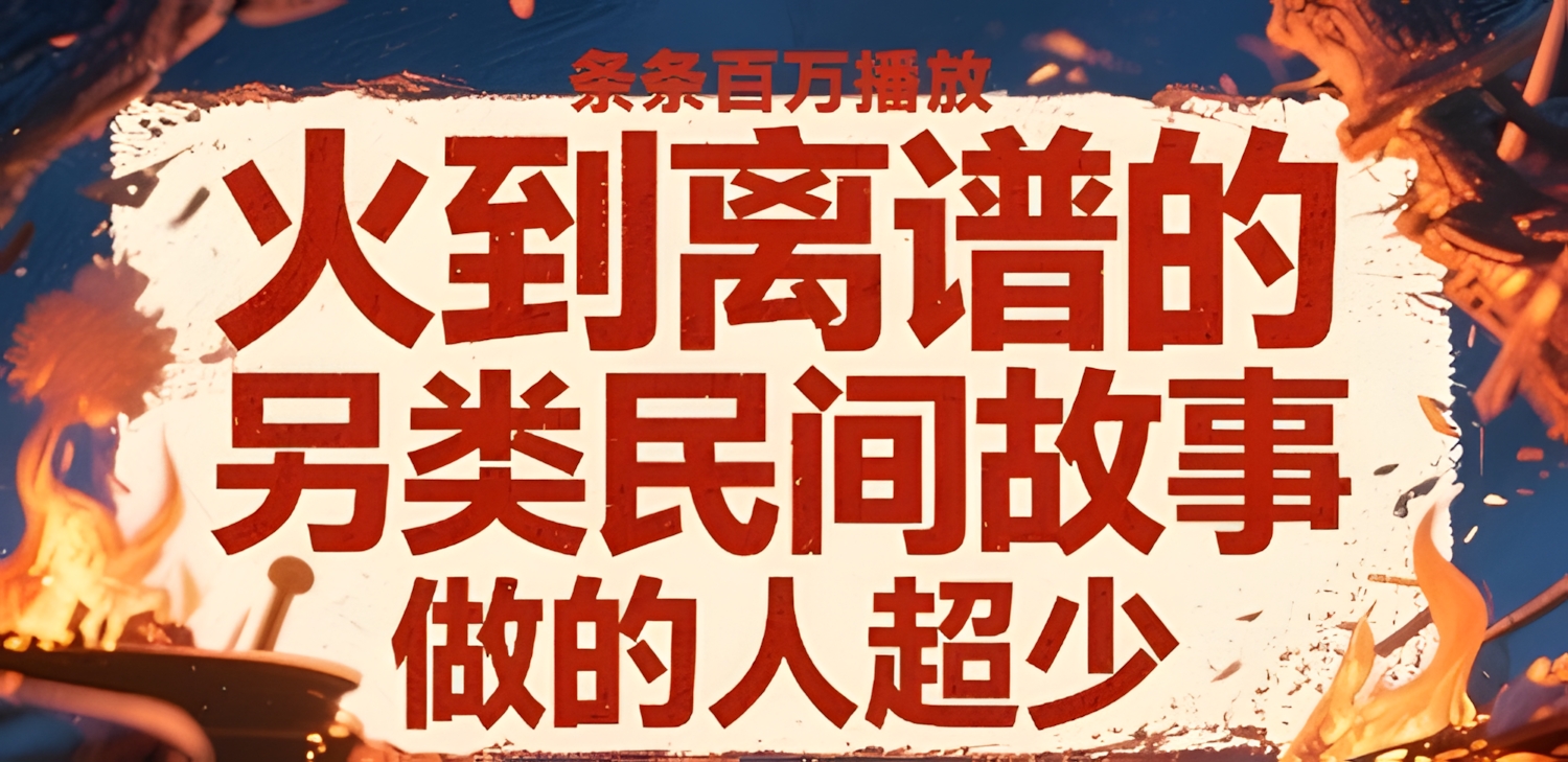 火到离谱的另类民间故事,条条百W播放,做的人超少