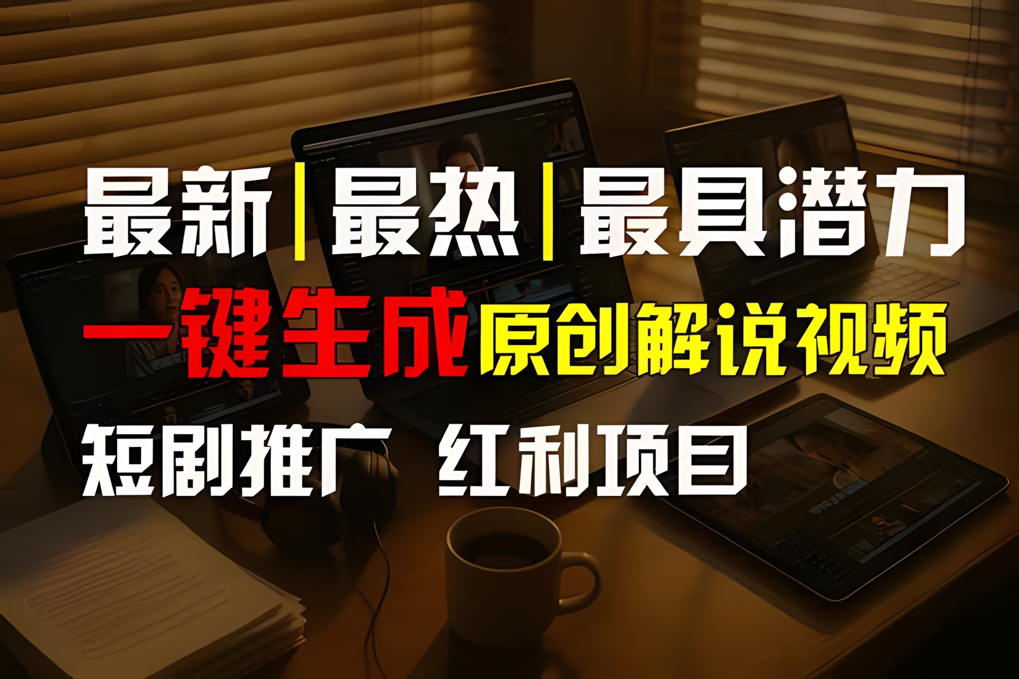 短剧推广新思路,AI一键生成原创解说视频,10分钟产出100条,30天赚了5.5w