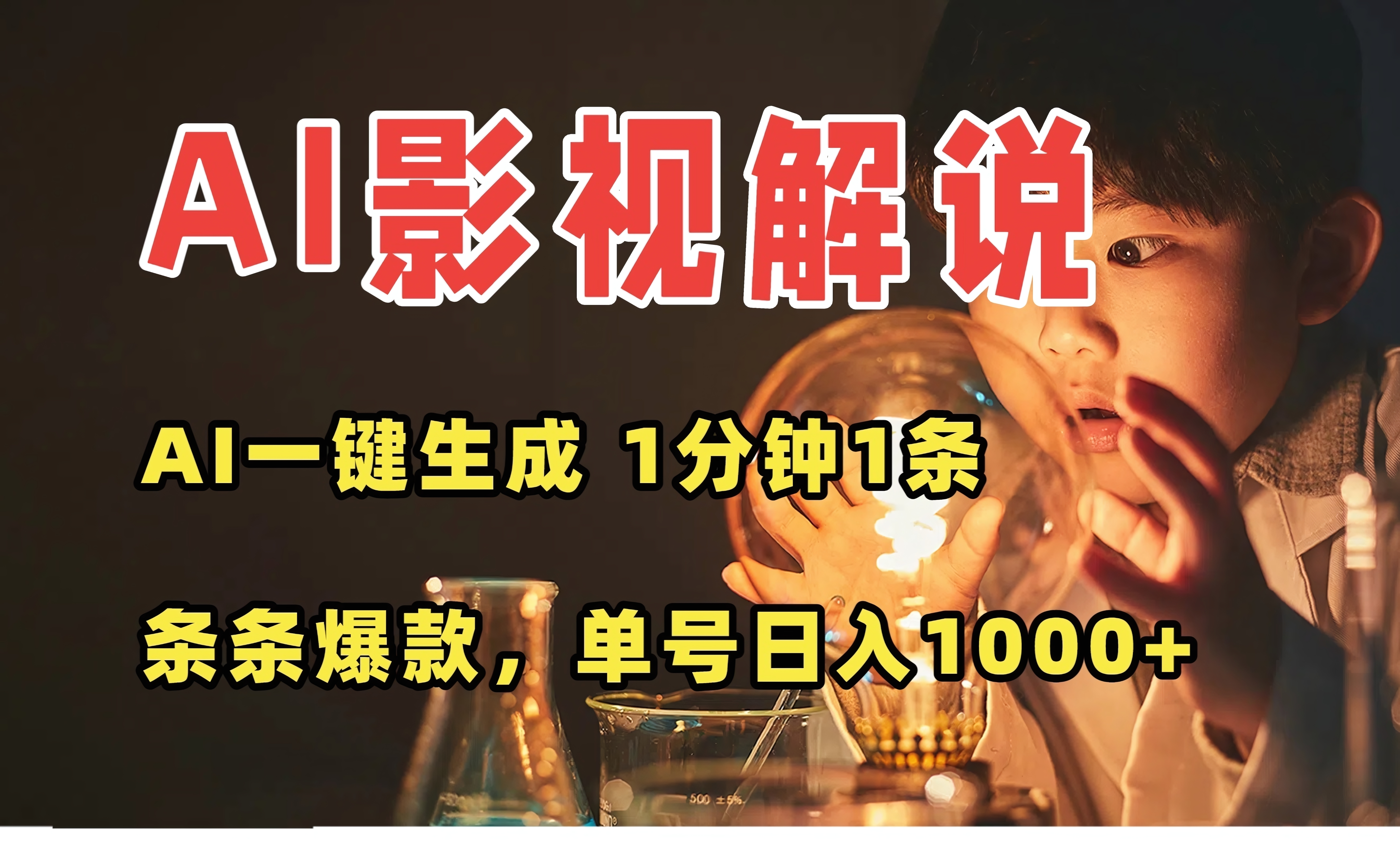 AI一键生成影视解说视频,无需剪辑1分钟1条,条条爆款,多平台变现