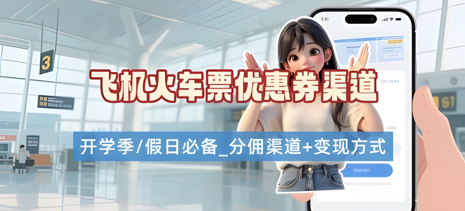学生党必看!机票火车票优惠券申请渠道+项目打法,开学季节日速存